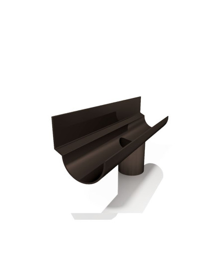 Lej spustowy rynny do rury ø 32 RAL 8019 (brąz)