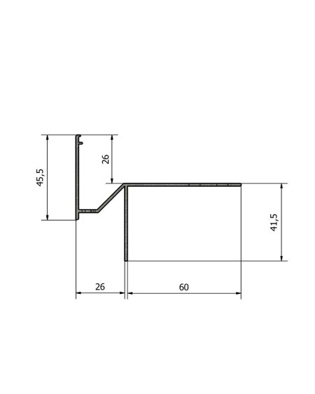 Profil W60 prosty 100 - System tarasowy z posadzką wentylowaną W60