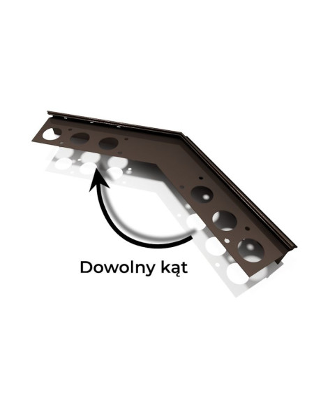 Narożnik dowolny kąt H60 *  RAL 8019 brąz - Profplast