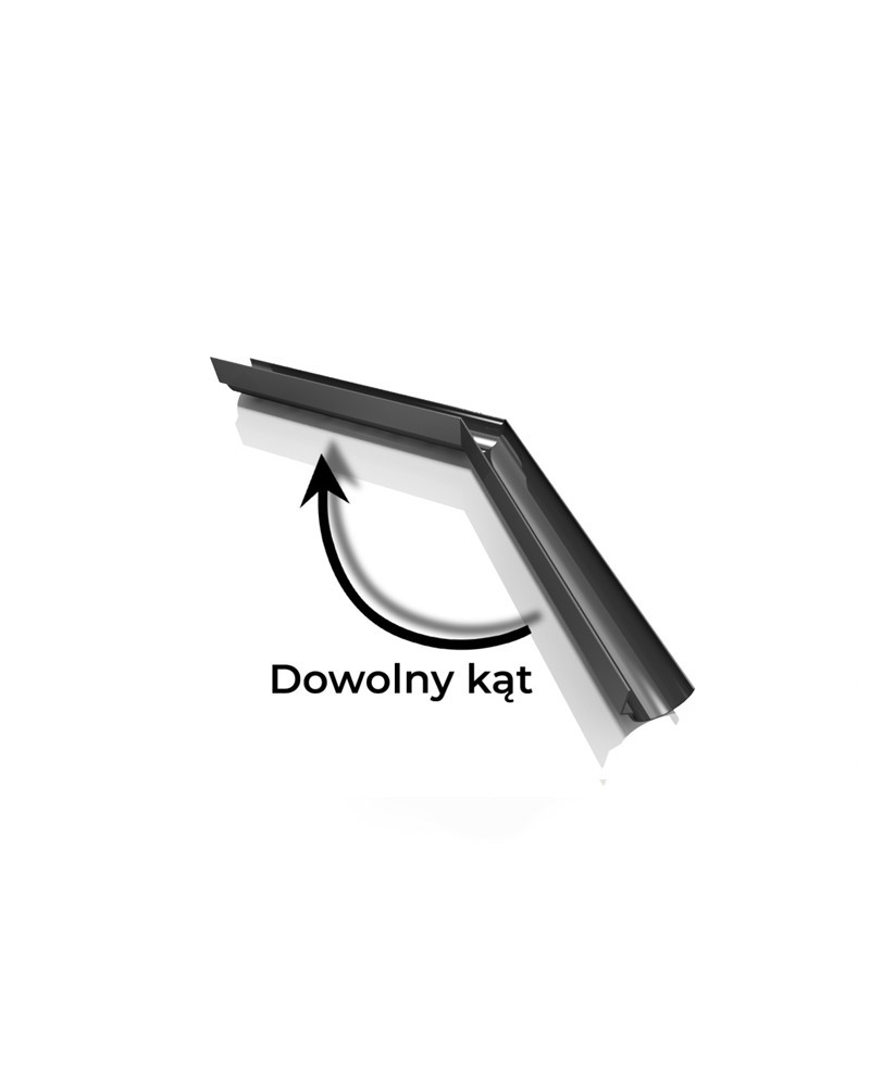 Narożnik rynny dowolny kąt RAL 7024 (antracyt)