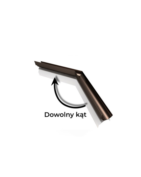 Narożnik rynny dowolny kąt RAL 8019 (brąz)