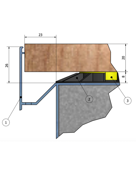 Dystans poziomujący - System tarasowy z posadzką wentylowaną W60