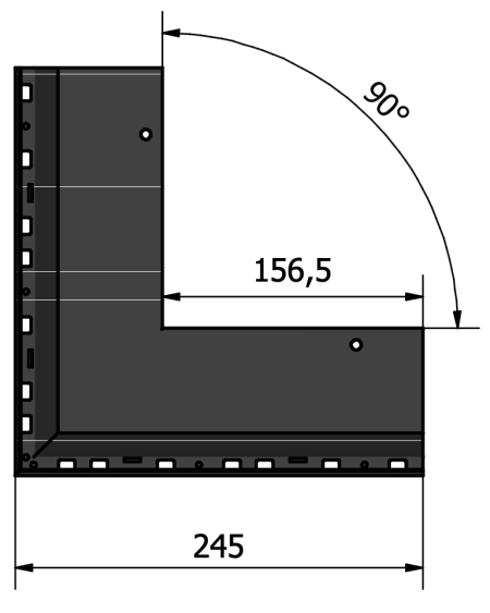 Narożnik 90° W60 - System tarasowy z posadzką wentylowaną W60