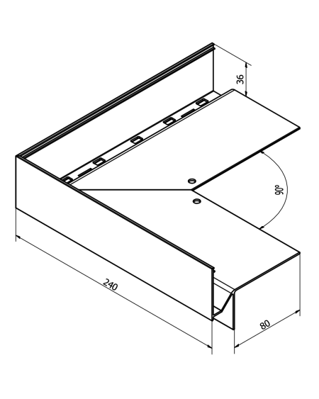 Narożnik 90° W60+ System tarasowy z posadzką wentylowaną W60